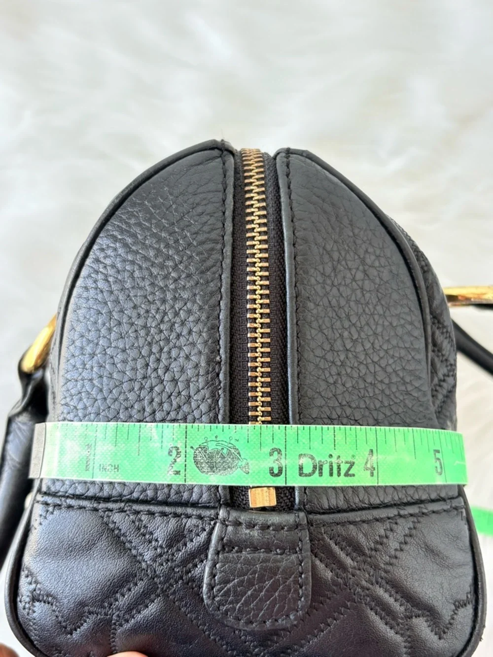 Metrocity Black Boston Bag with Gold‎ Accents
